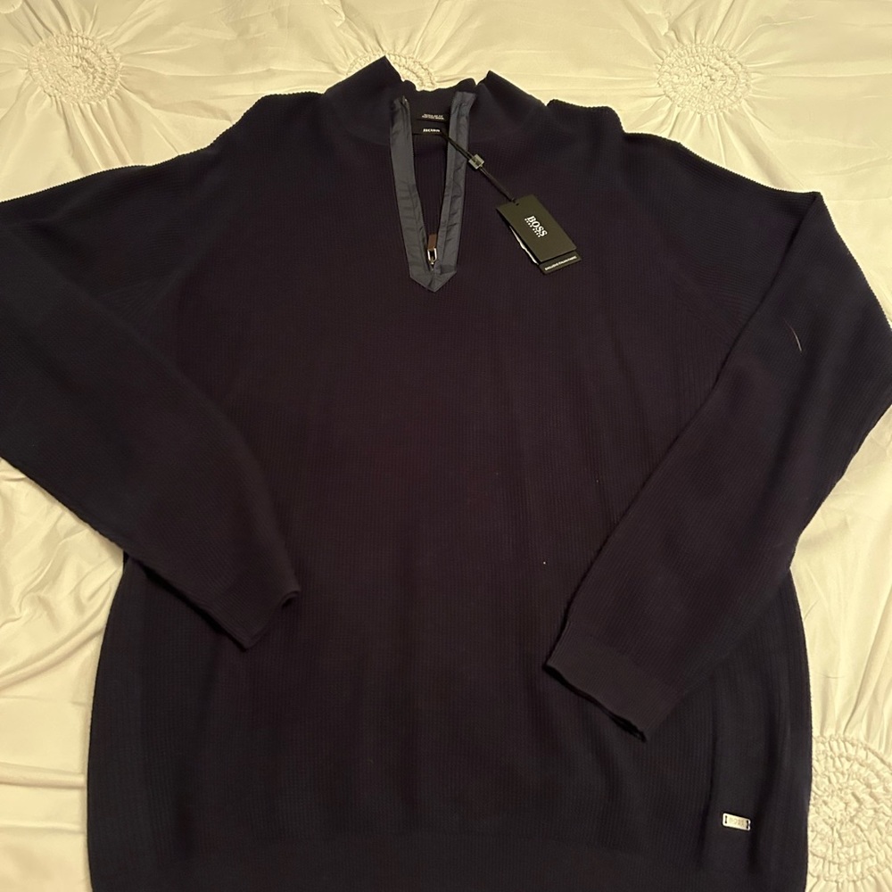 NWT - Huge Boss Knit Sweater Navy